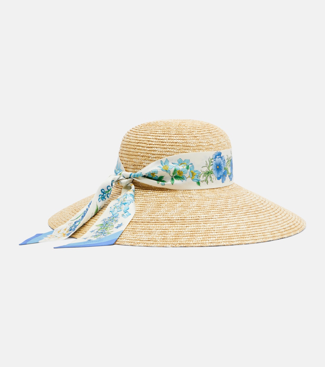 Sombrero de rafia con pañuelo | Ferragamo
