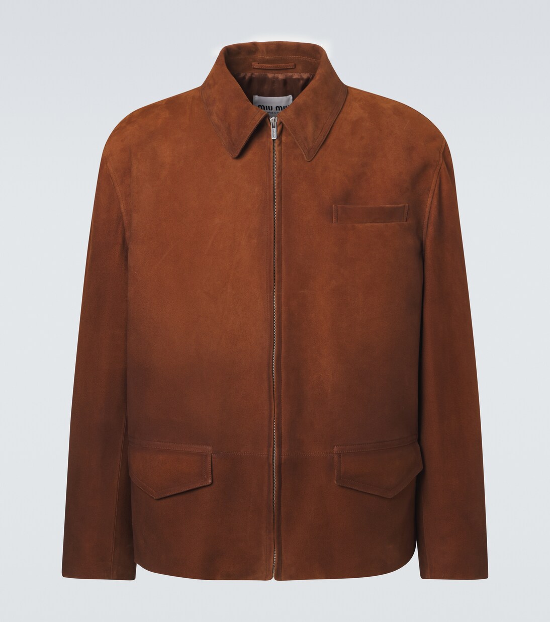 Suede blouson jacket | Miu Miu