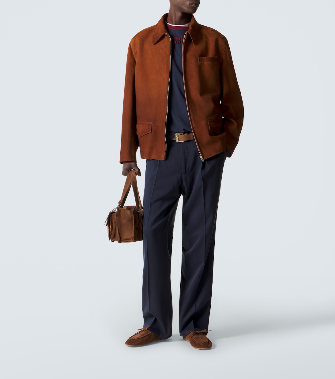 Suede blouson jacket | Miu Miu