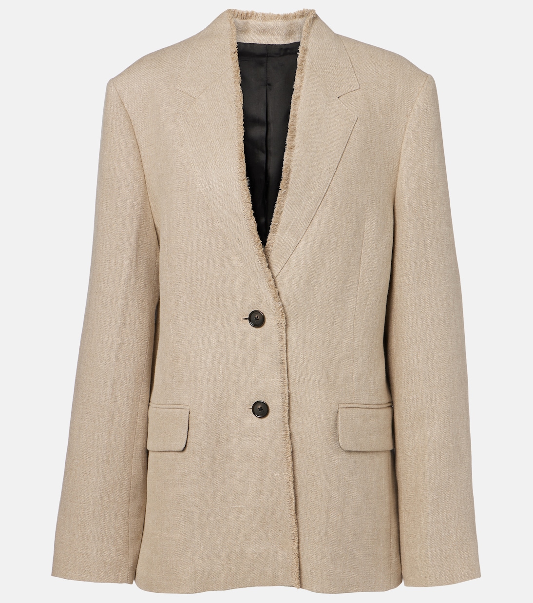 Frayed linen blazer | Toteme