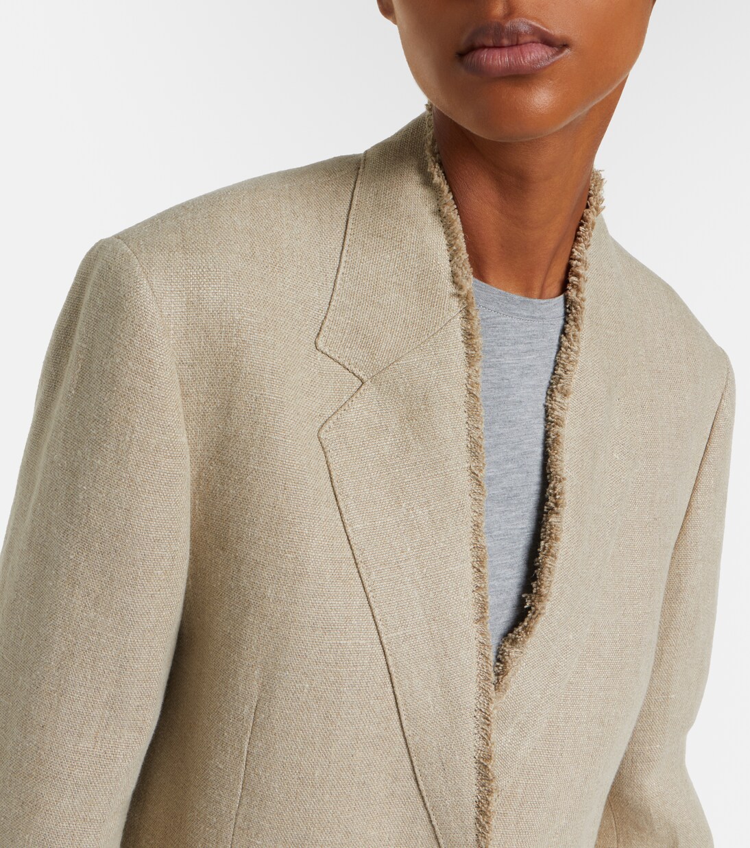 Frayed linen blazer | Toteme