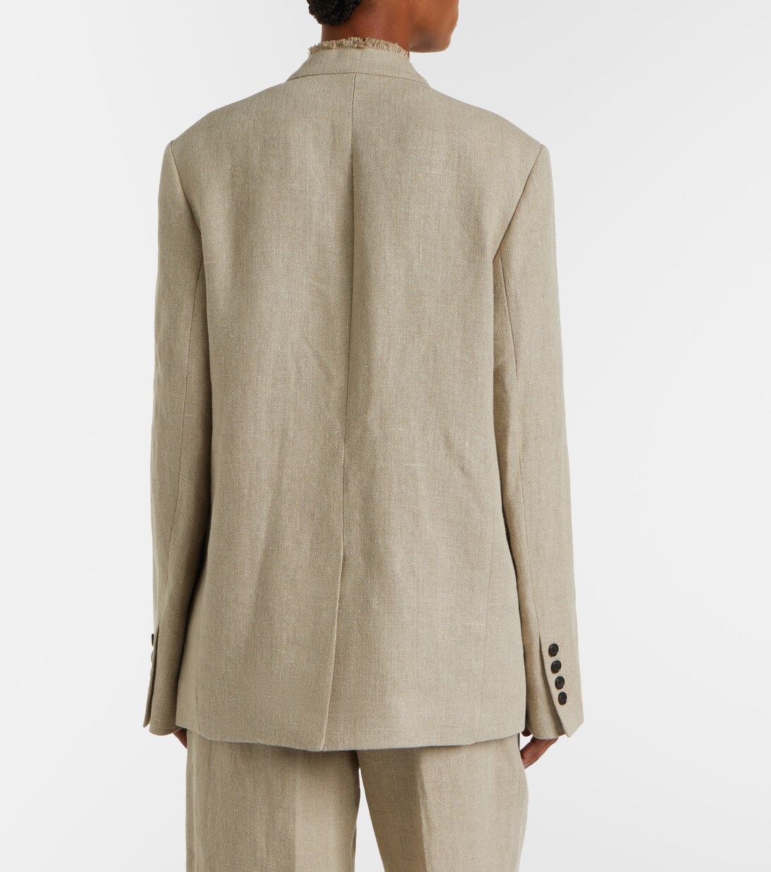 Frayed linen blazer | Toteme