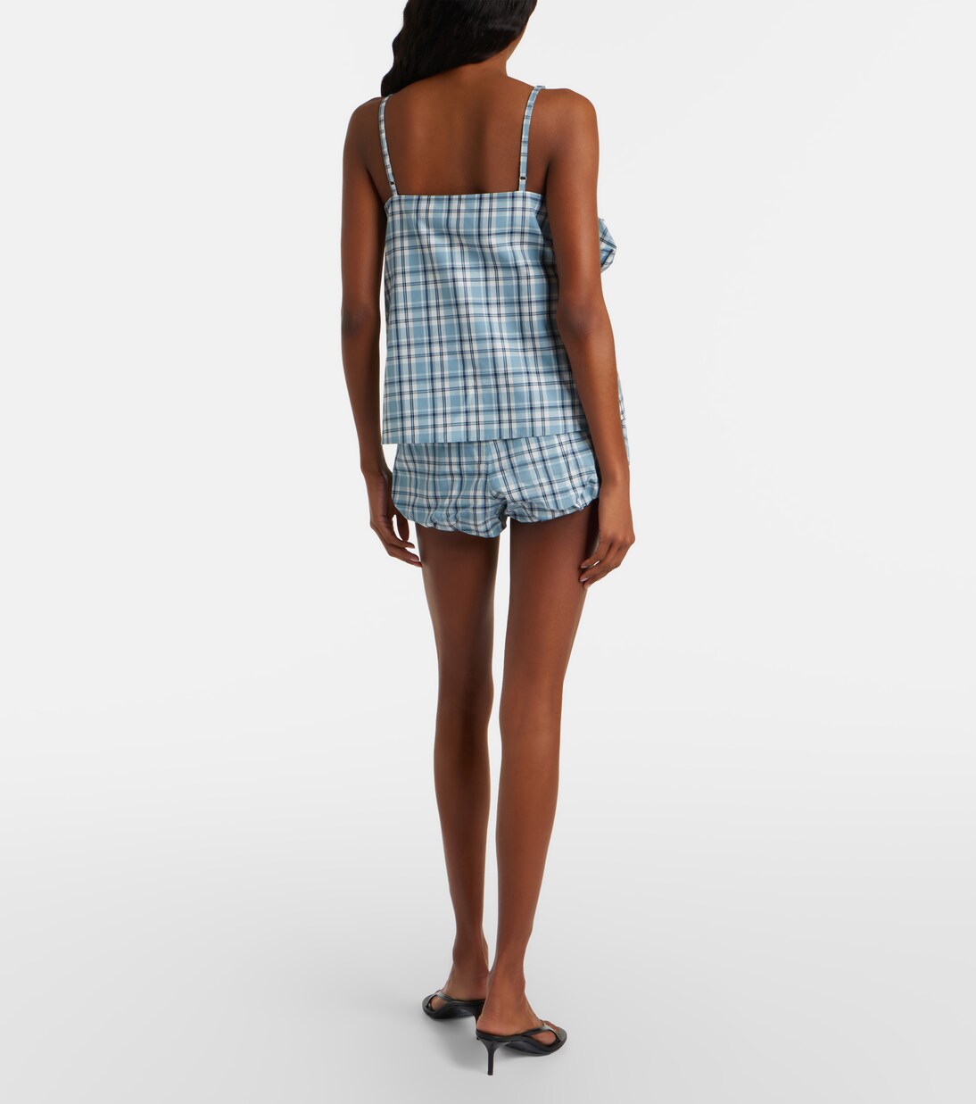 Shorts de algodón a cuadros | Acne Studios
