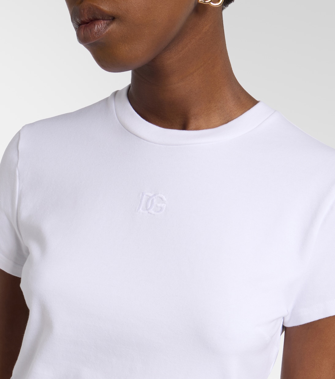 Embroidered cotton-blend jersey T-shirt | Dolce&Gabbana