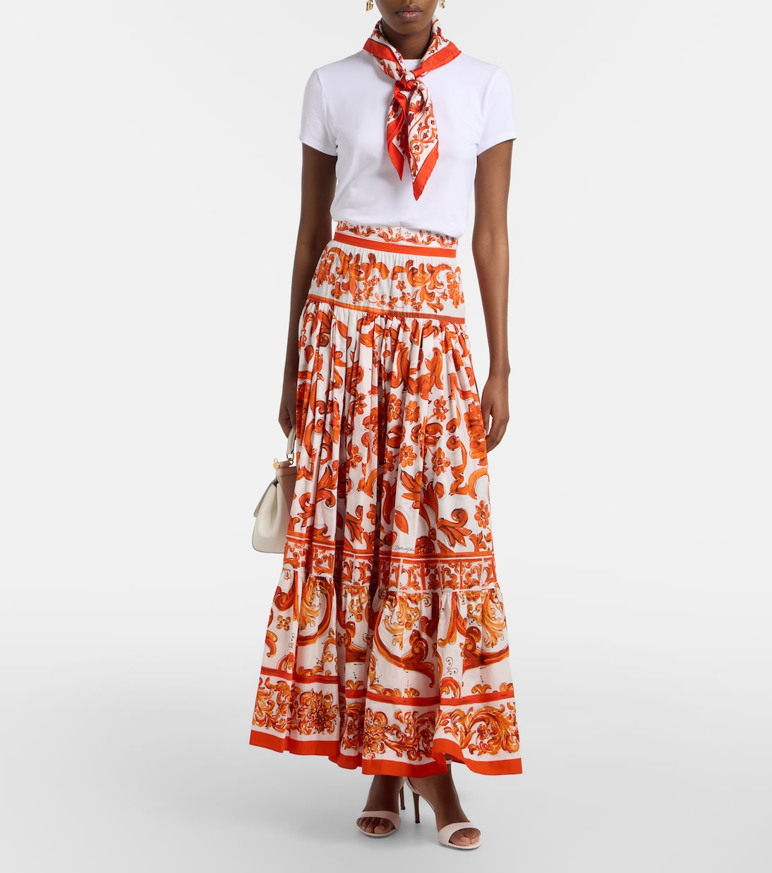 Embroidered cotton-blend jersey T-shirt | Dolce&Gabbana