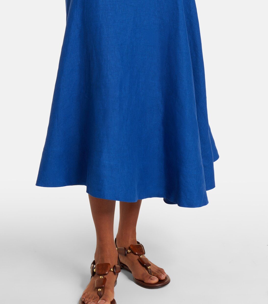 Vestido midi asimétrico Seahorse de lino | Farm Rio