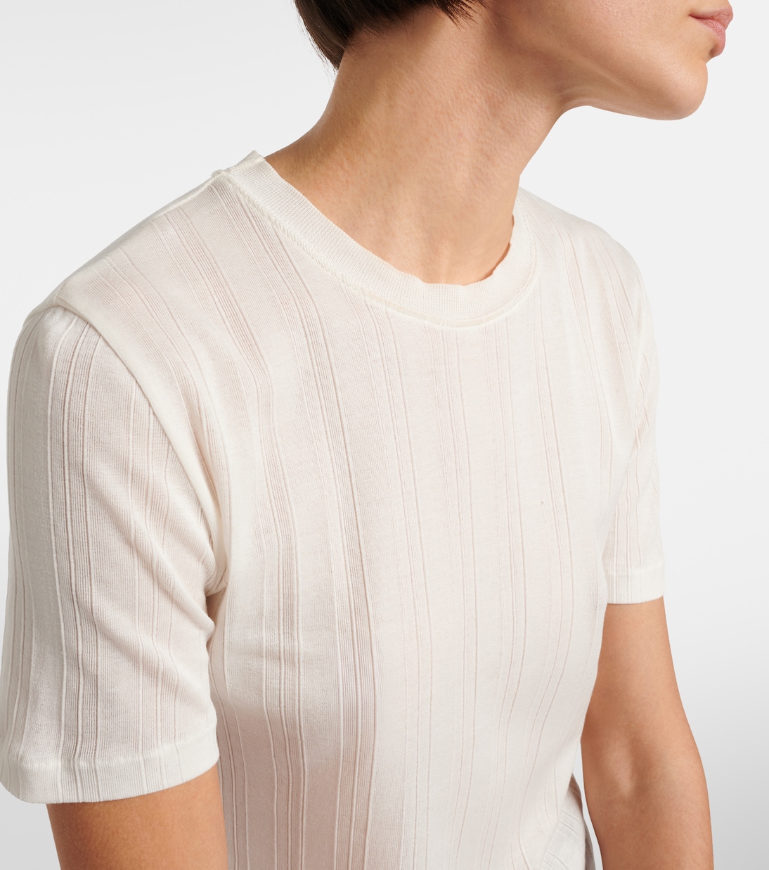 Etina ribbed-knit cotton T-shirt | The Row