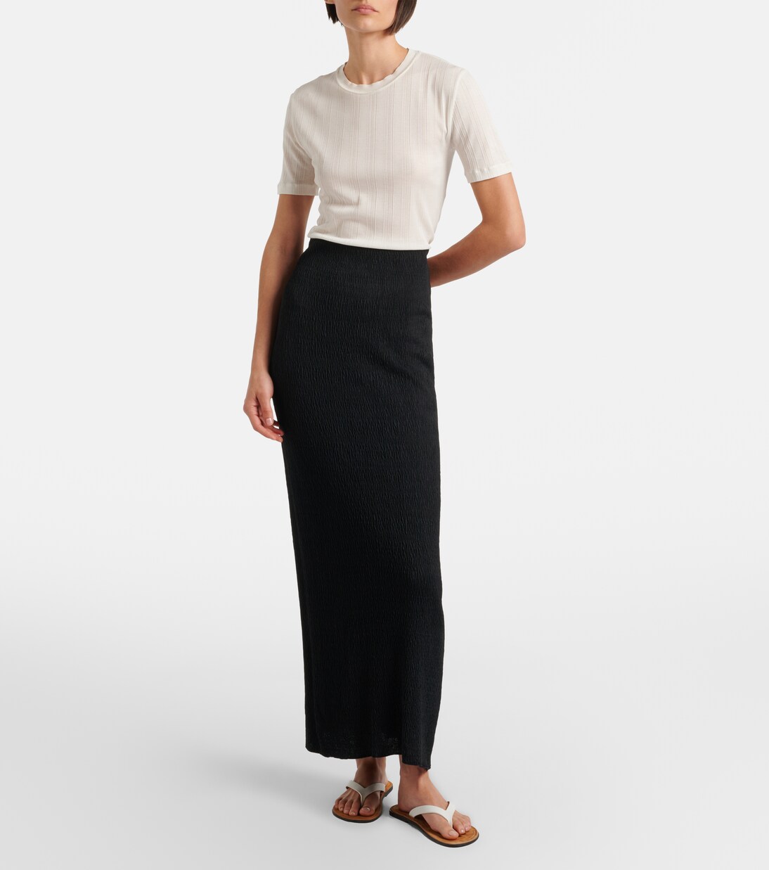 Etina ribbed-knit cotton T-shirt | The Row