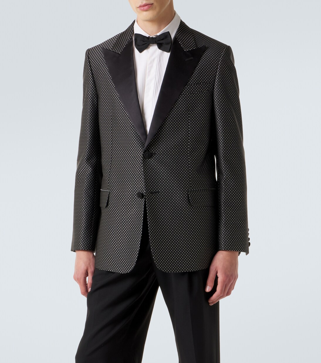 Polka-dot jacquard tuxedo jacket | Valentino