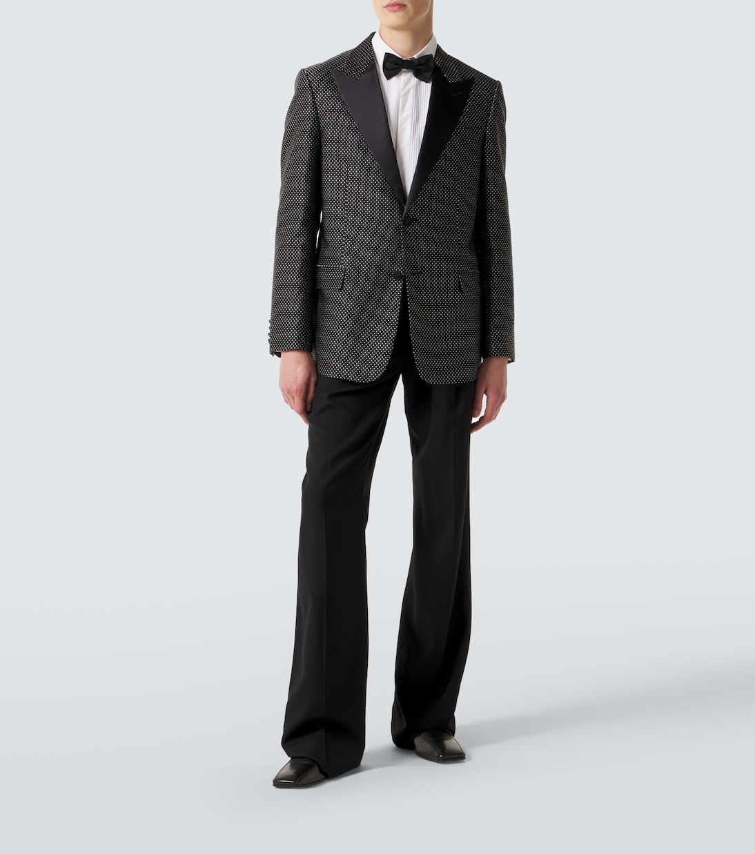 Polka-dot jacquard tuxedo jacket | Valentino