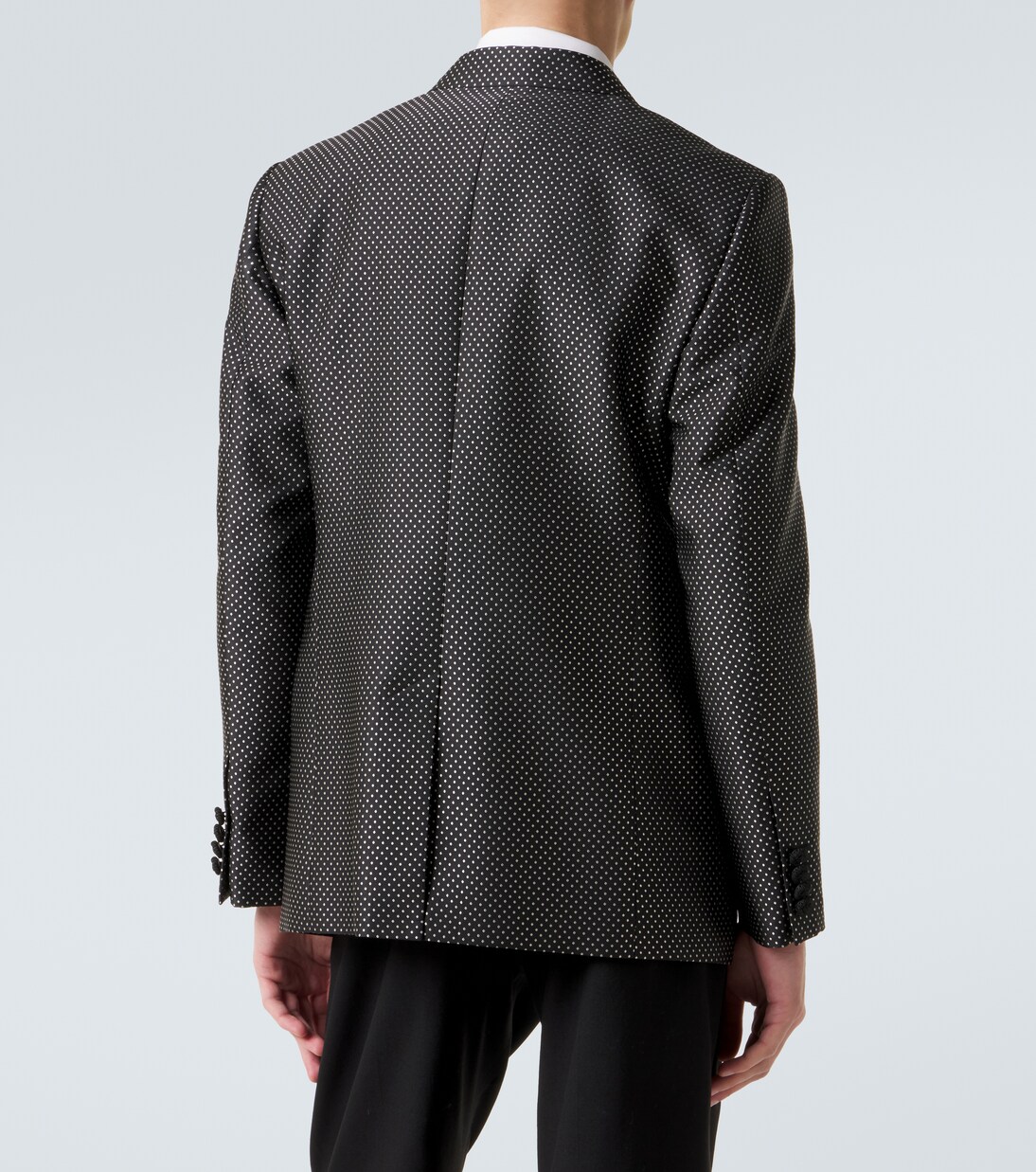 Polka-dot jacquard tuxedo jacket | Valentino