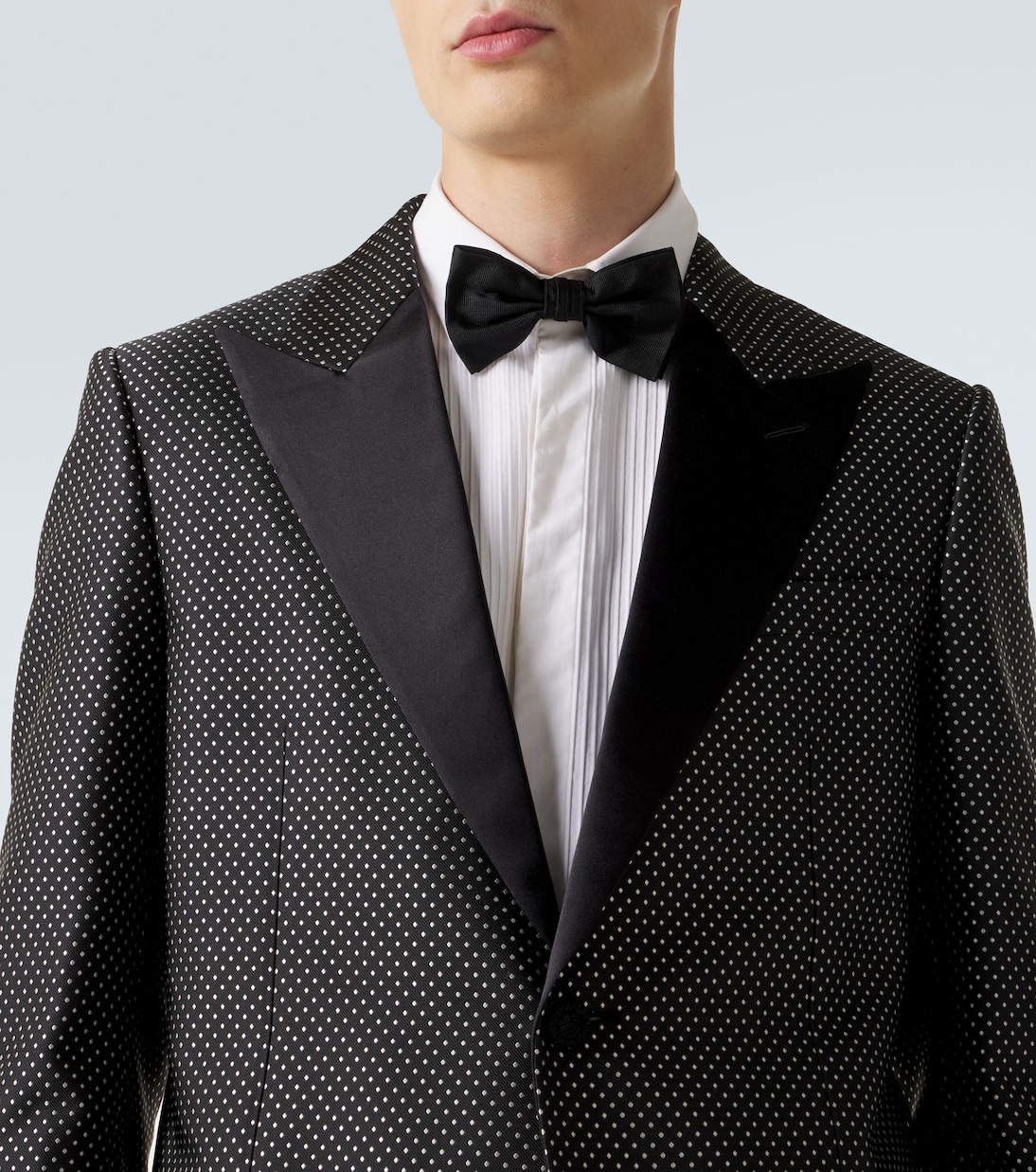 Polka-dot jacquard tuxedo jacket | Valentino