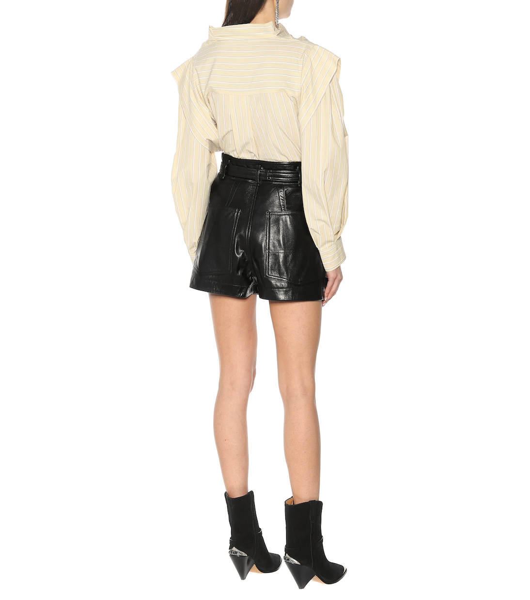 Xike high-rise leather shorts | Isabel Marant