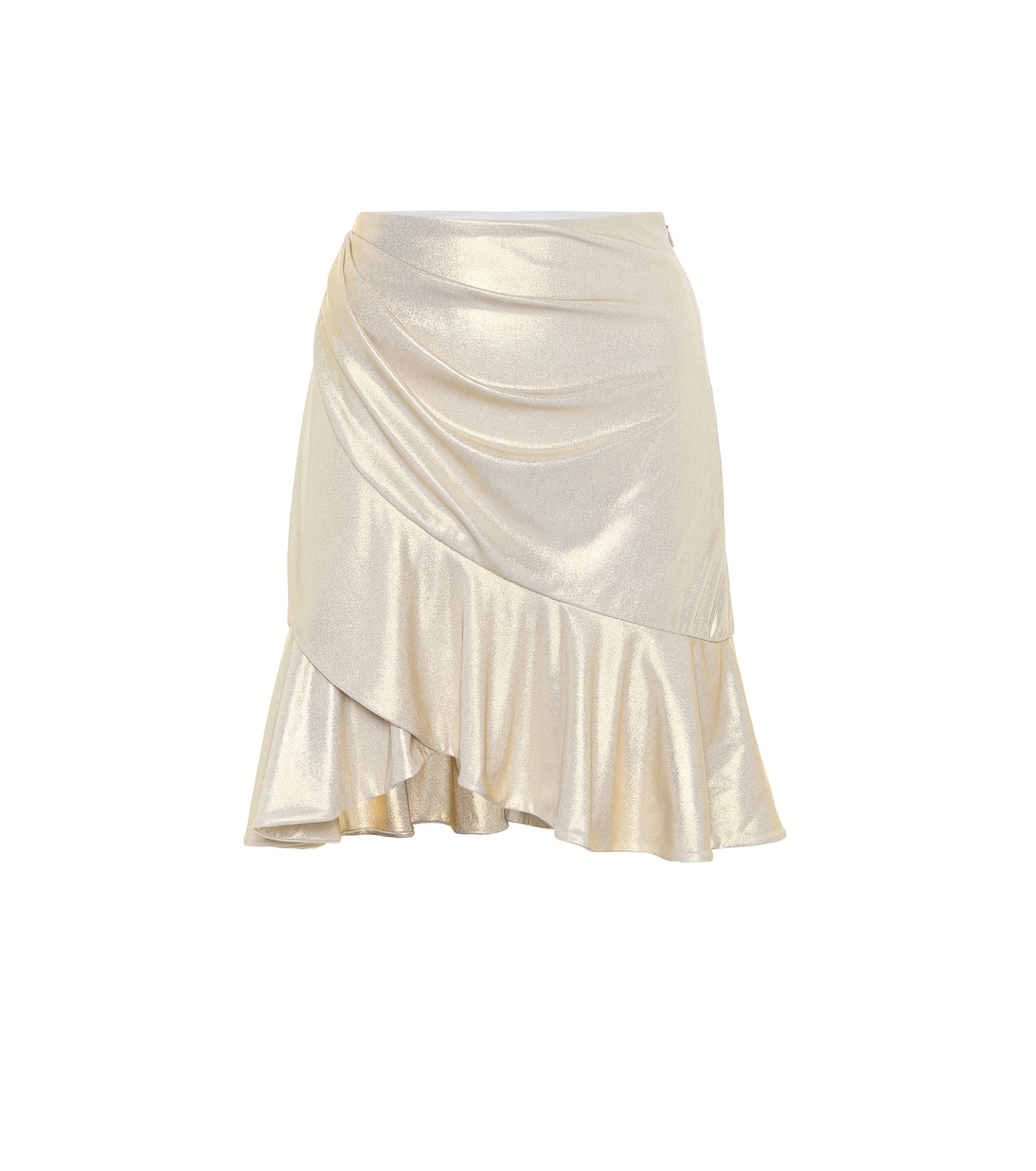 Ruffle-trimmed lamé miniskirt | Balmain