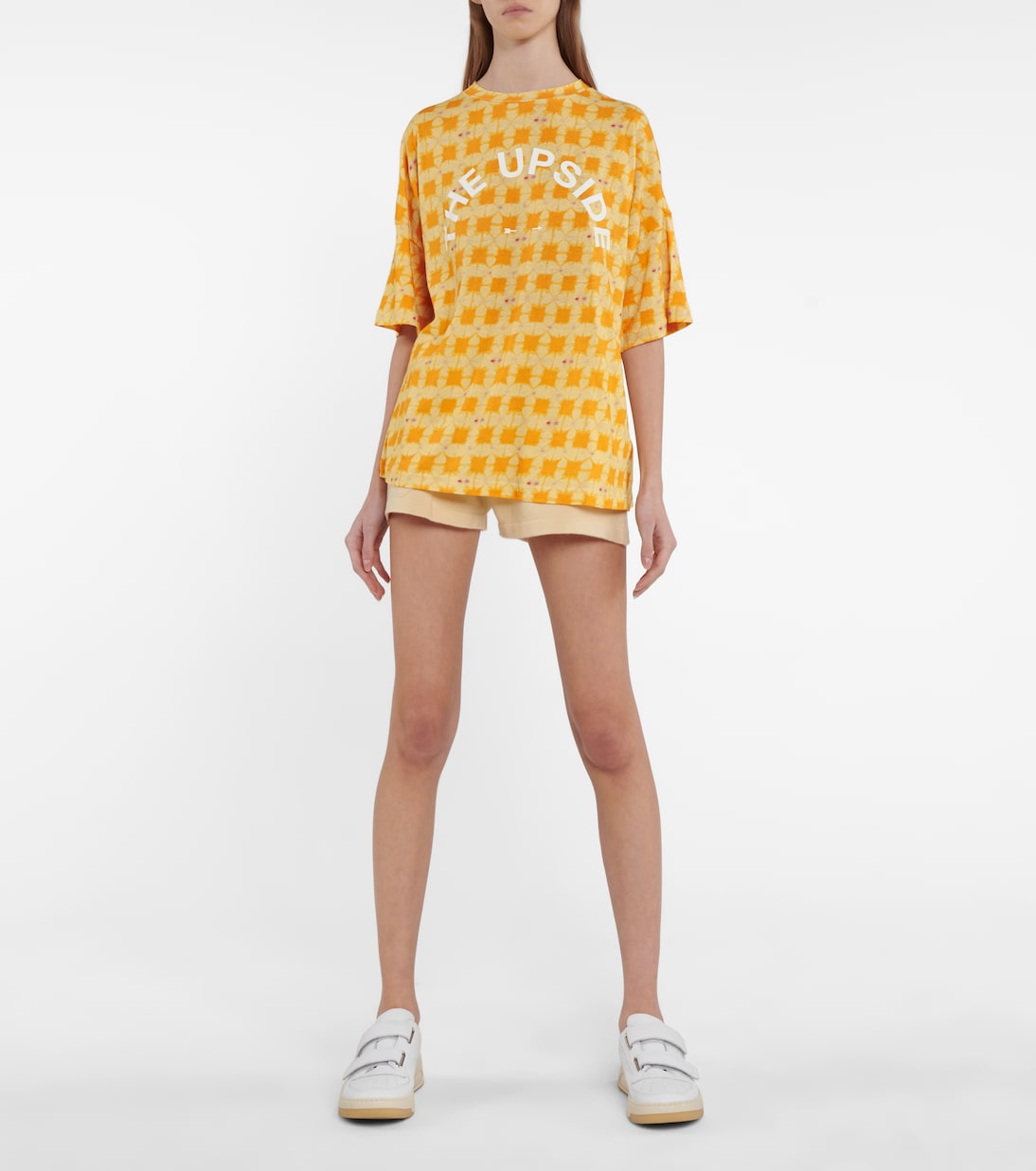 Carla printed cotton-blend T-shirt | The Upside