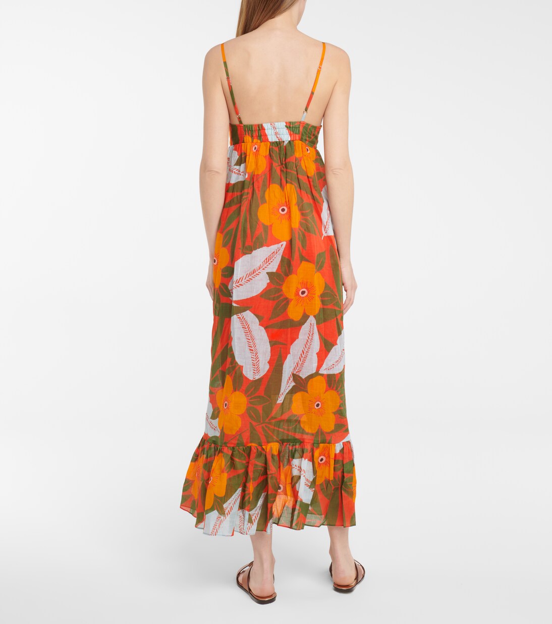 Robe longue Oleander à fleurs en ramie | Lee Mathews