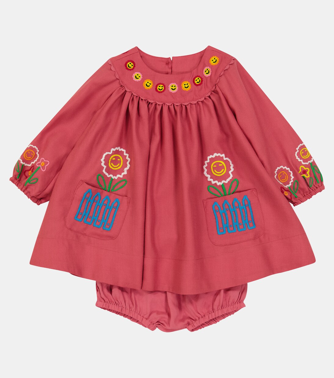 Baby embroidered wool dress and bloomers set | Stella McCartney Kids