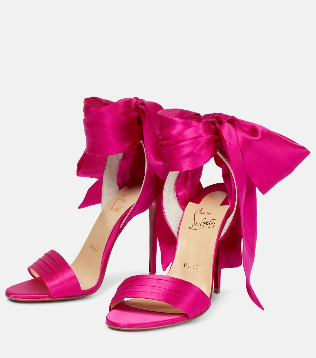 Sandalias Vampanodo Du Desert 100 de satén | Christian Louboutin