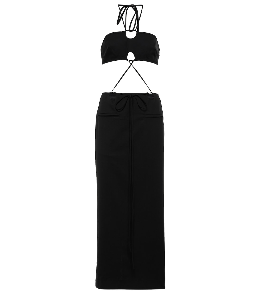 Robe longue en laine mélangée | Christopher Esber