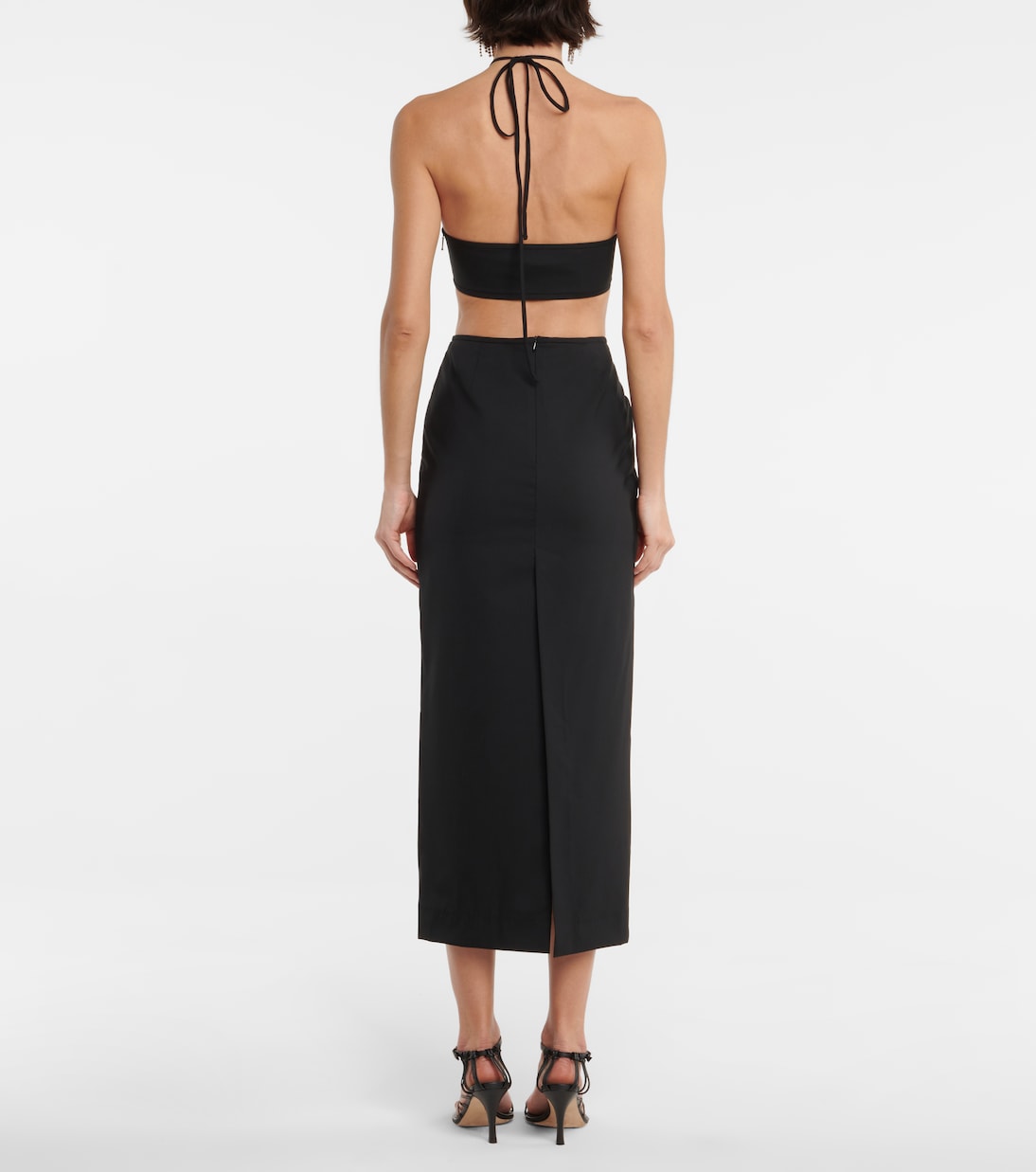 Robe longue en laine mélangée | Christopher Esber