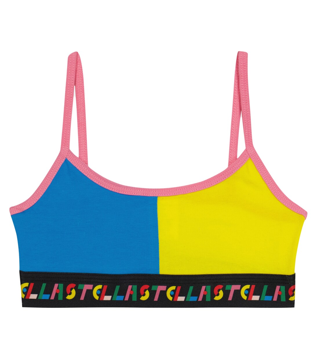 Set of 2 cotton-blend jersey bralettes | Stella McCartney Kids