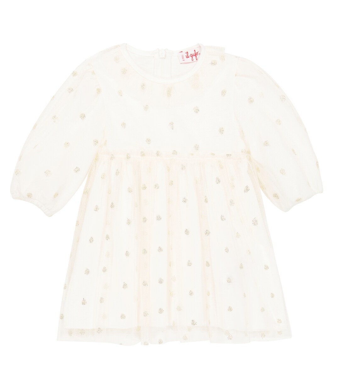 Baby polka-dot tulle dress | Il Gufo