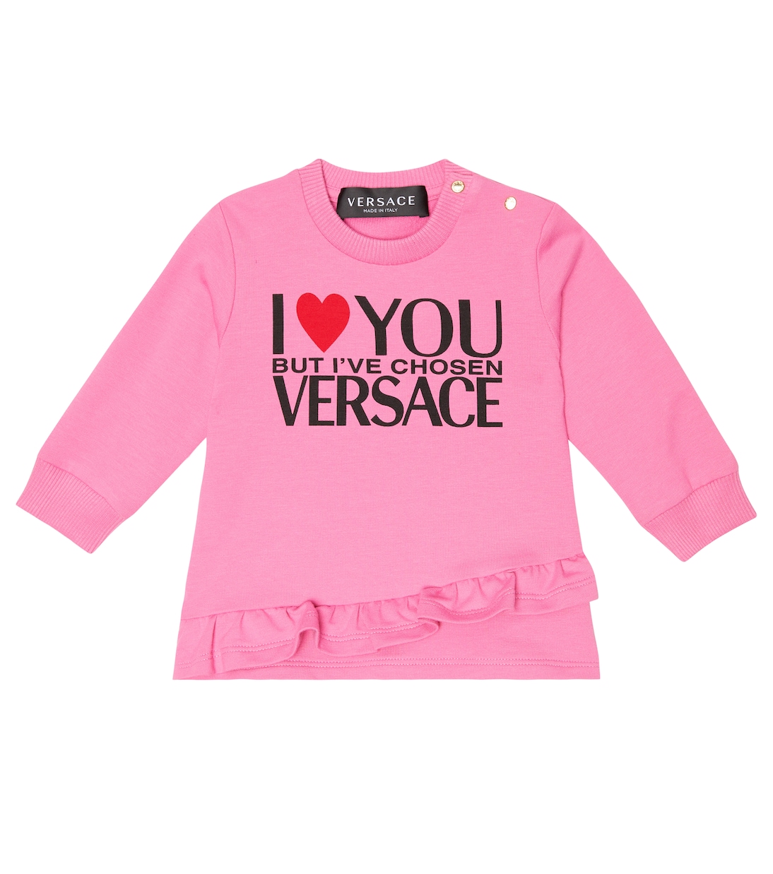 Baby I Love You sweatshirt dress | Versace Kids