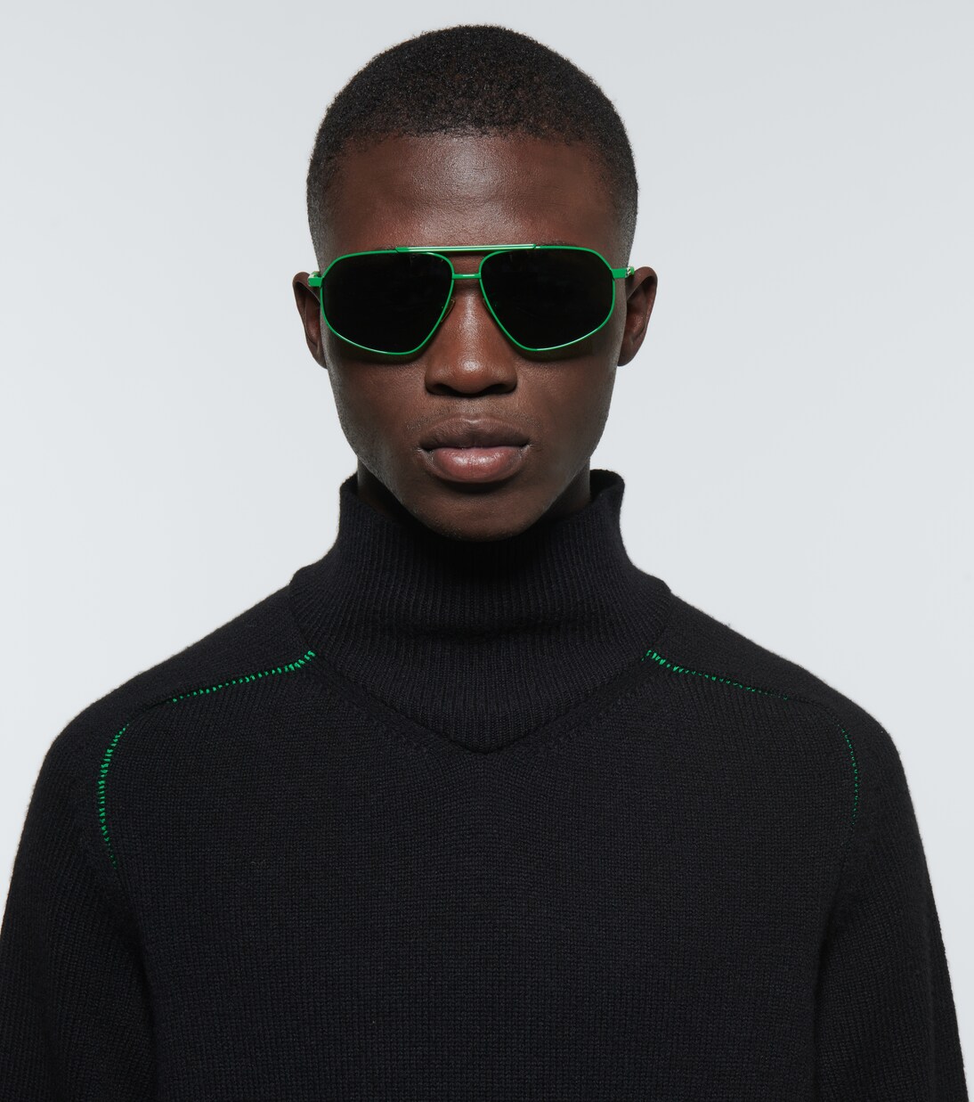 Metal-frame aviator sunglasses | Bottega Veneta
