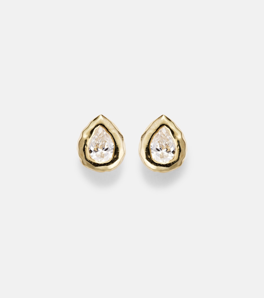 Pendientes Nesting Gem de oro de 18 ct con diamantes | Octavia Elizabeth