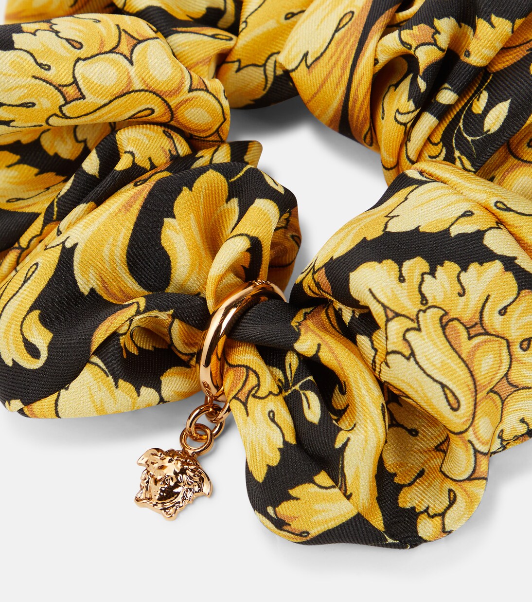 Barocco embellished satin scrunchie | Versace