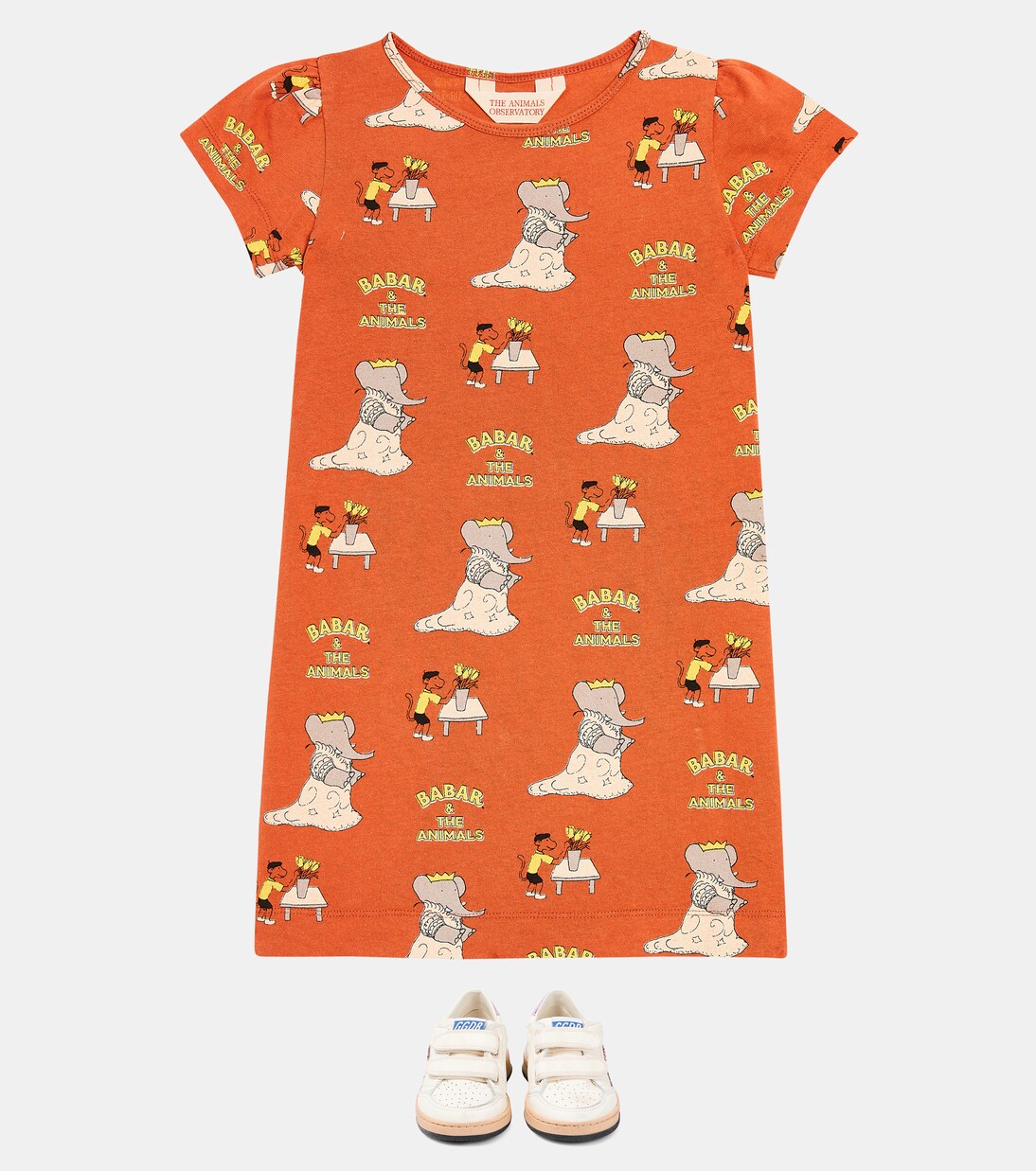 Flamingo cotton jersey dress | The Animals Observatory