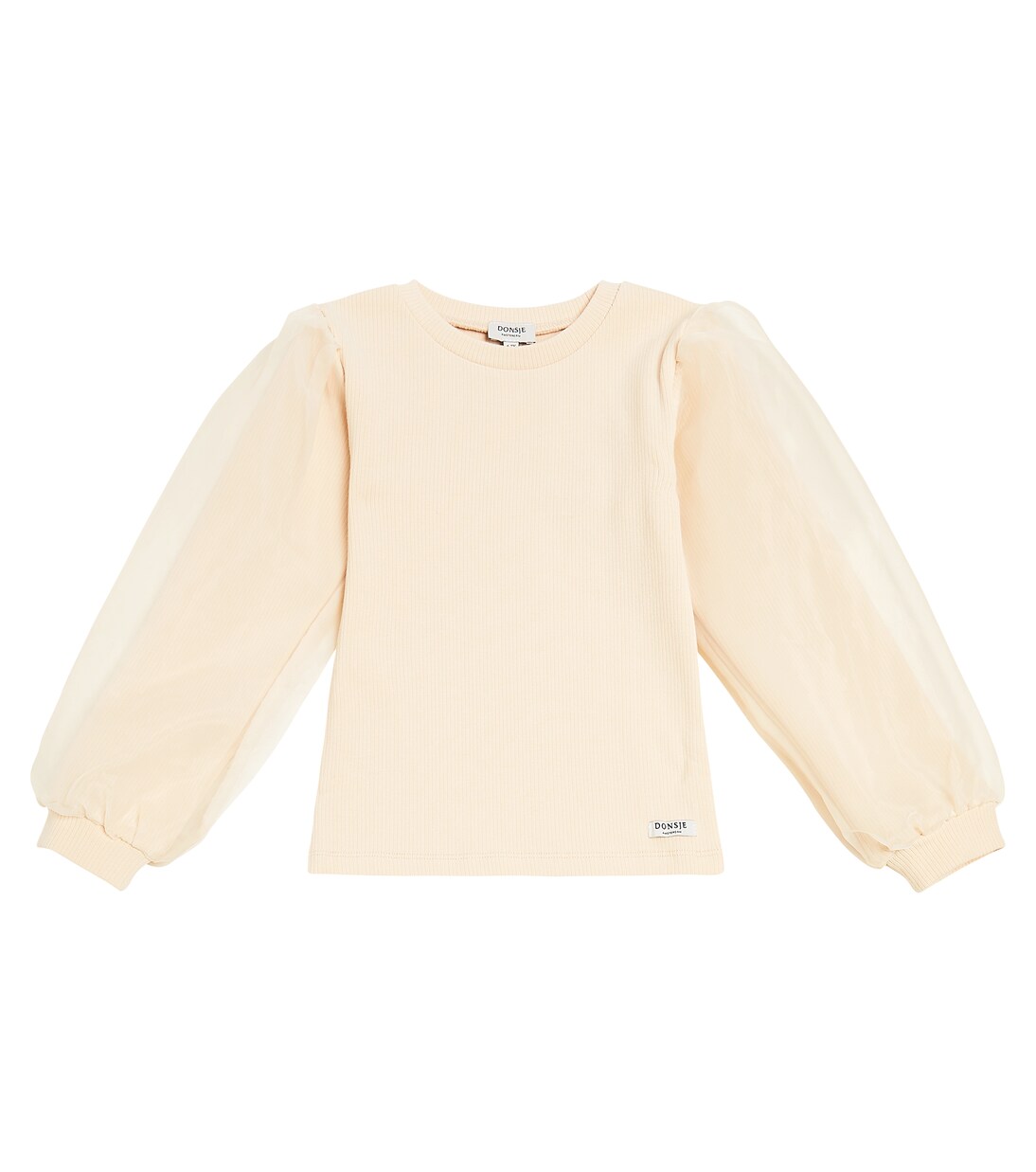 Sien puff-sleeve cotton-blend top | Donsje