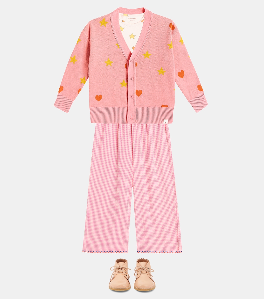 Printed cotton-blend jersey T-shirt  | Tinycottons