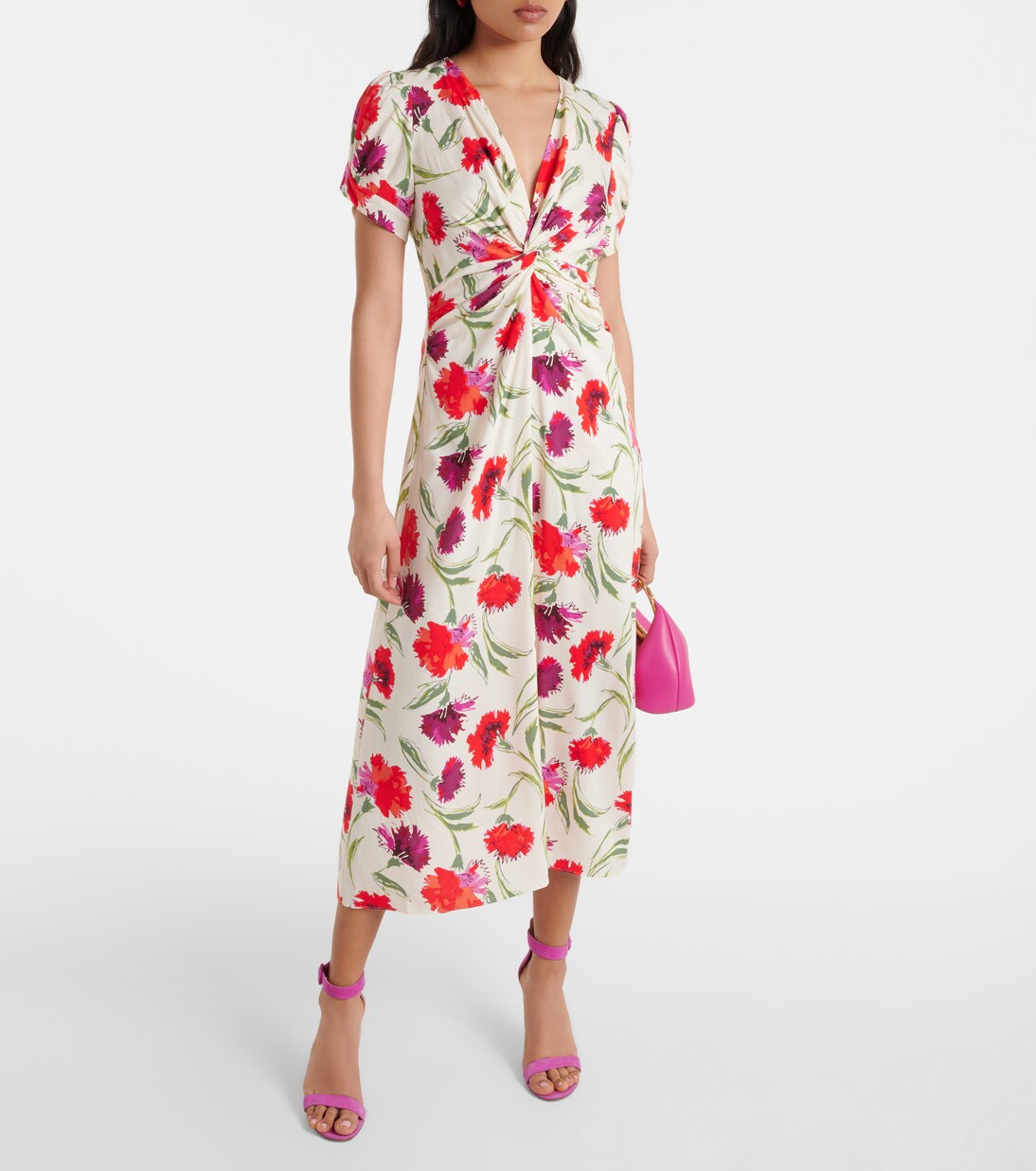 Robe midi Clark à fleurs | Diane von Furstenberg