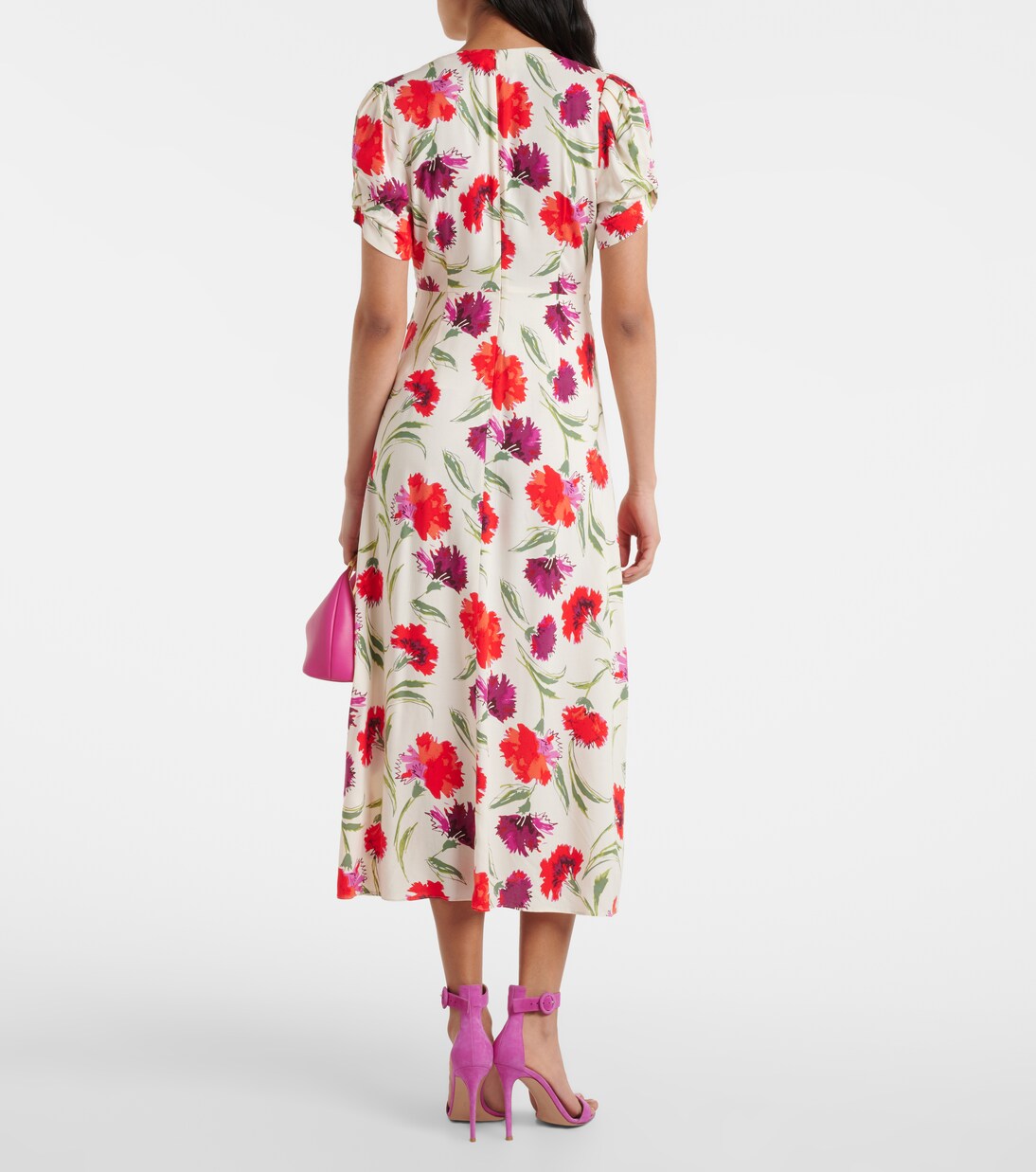 Robe midi Clark à fleurs | Diane von Furstenberg