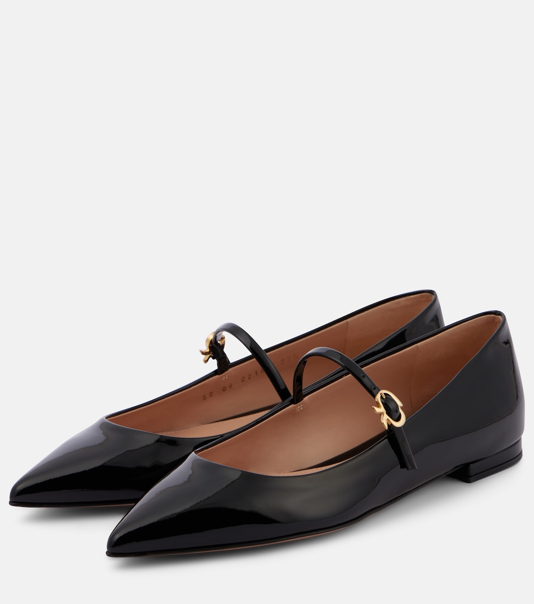 Mary-Jane-Ballerinas Ribbon Jane aus Lackleder | Gianvito Rossi