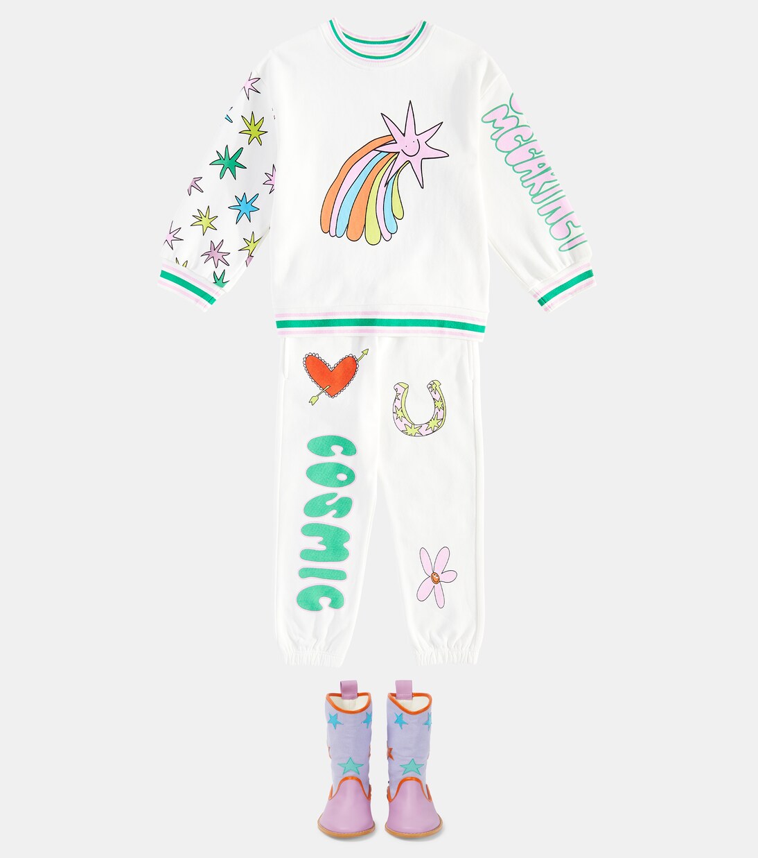 Printed cotton jersey sweatshirt | Stella McCartney Kids