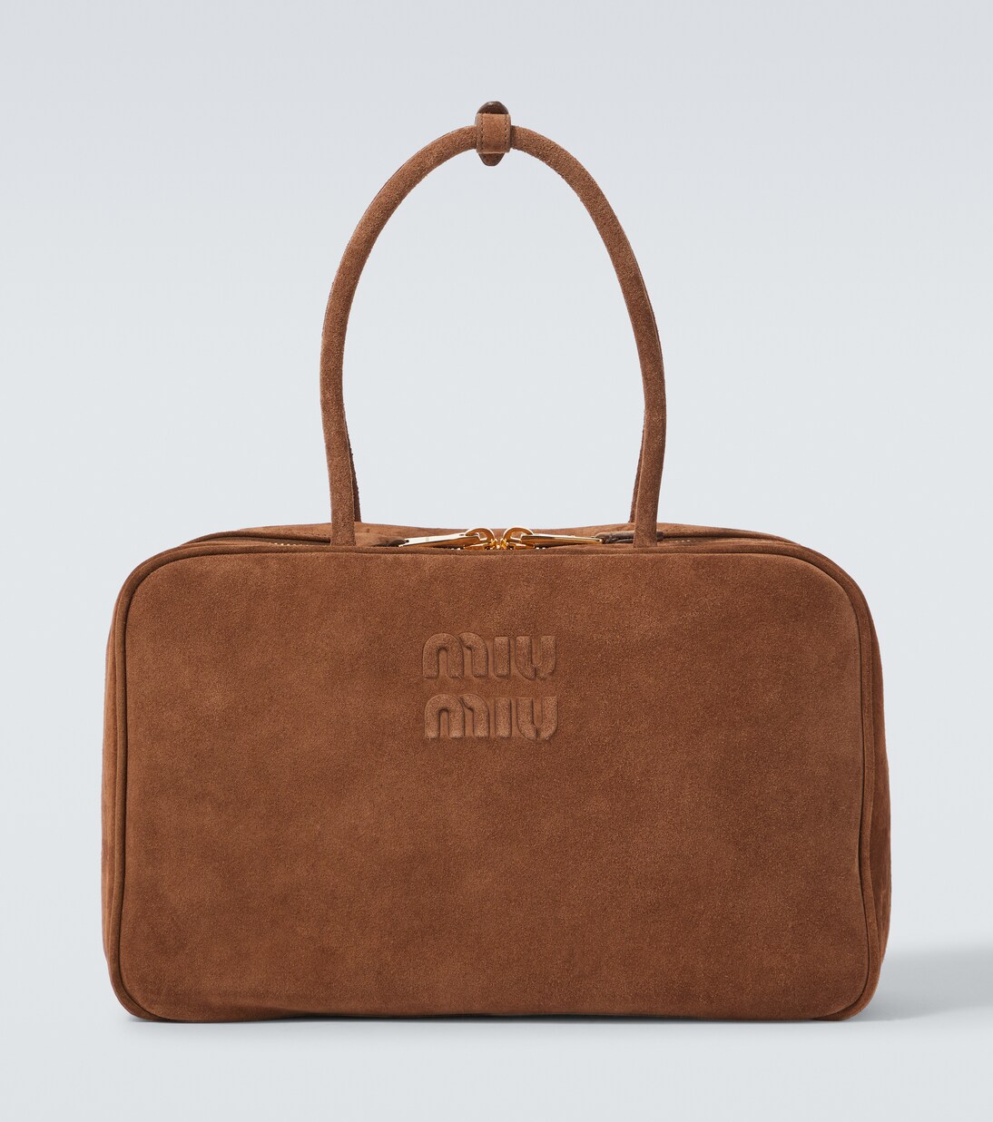 Logo suede tote bag | Miu Miu