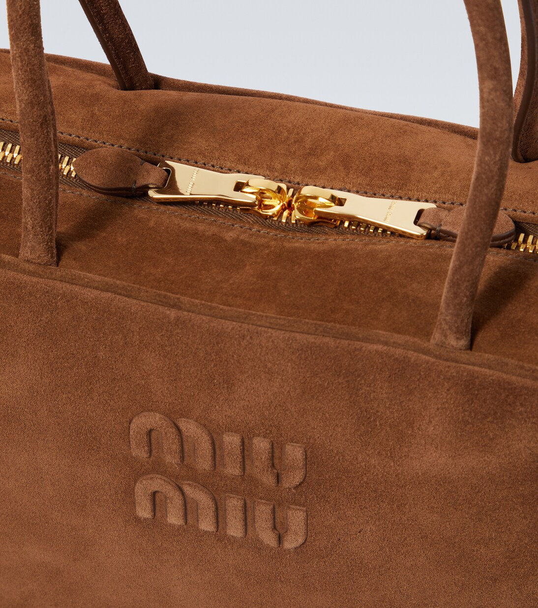 Logo suede tote bag | Miu Miu