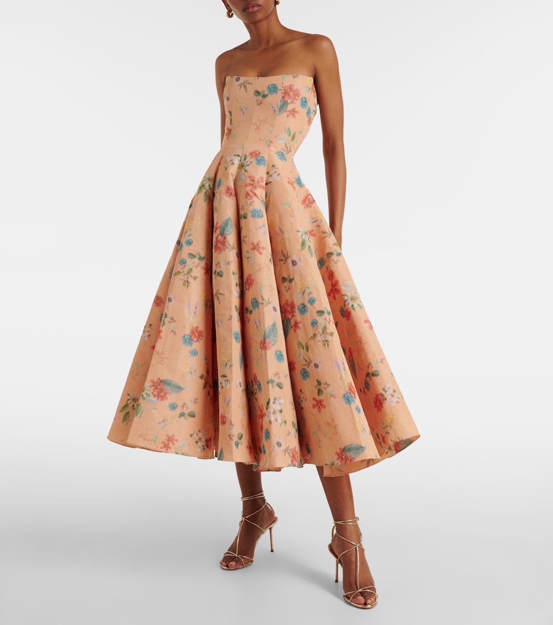 Robe midi Rousseau à fleurs | Markarian