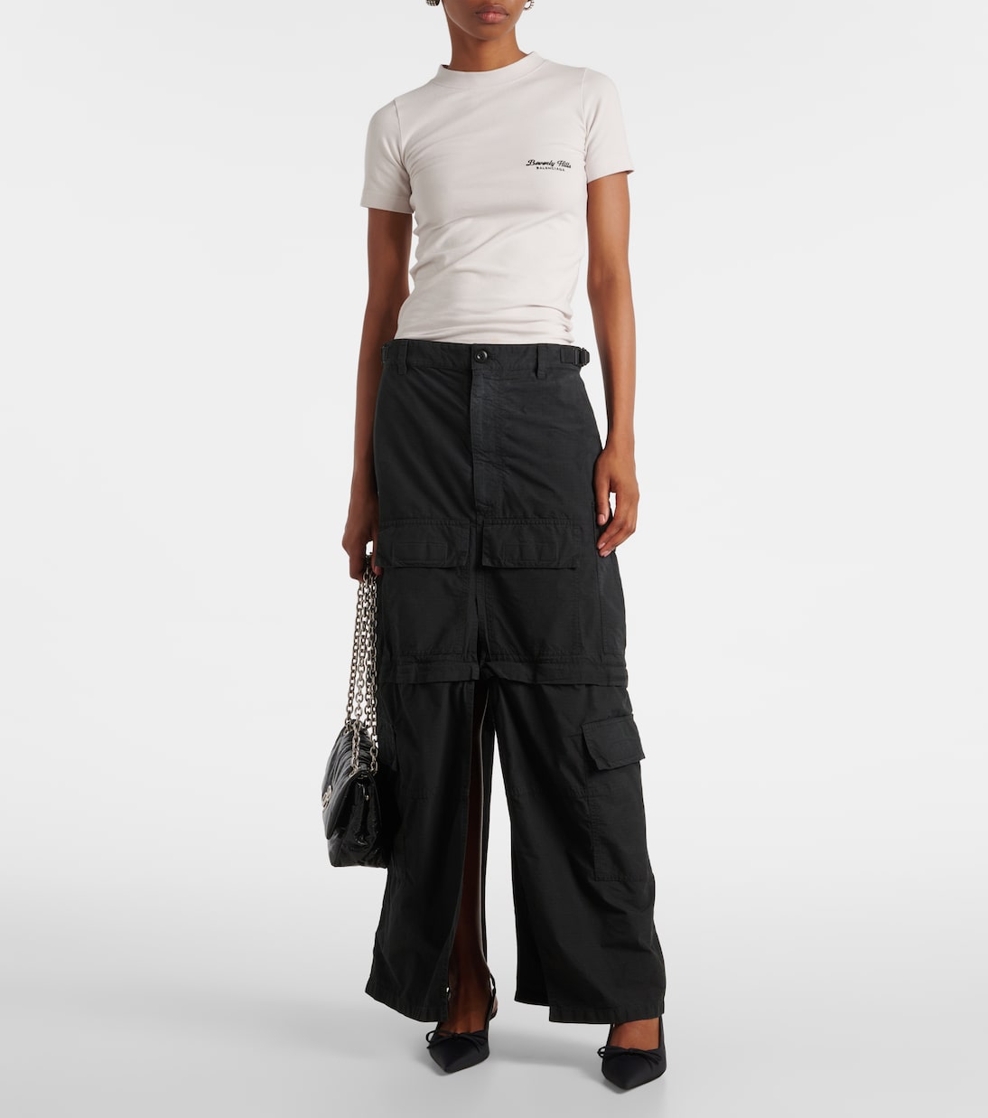 Cotton-blend ripstop cargo skirt | Balenciaga