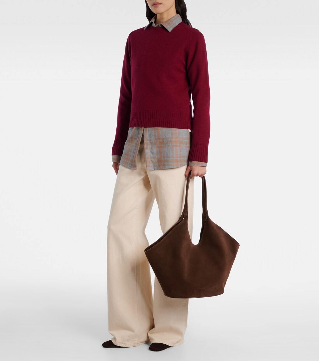 Phantom Large suede tote bag | Aesther Ekme