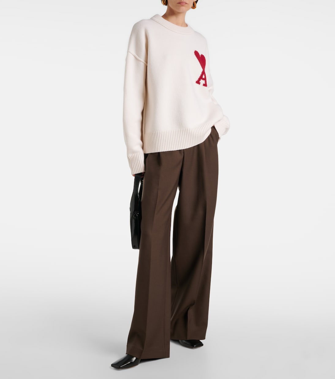 Pantalon droit en laine vierge | Ami Paris