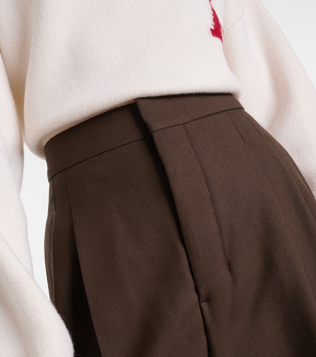 Pantalon droit en laine vierge | Ami Paris