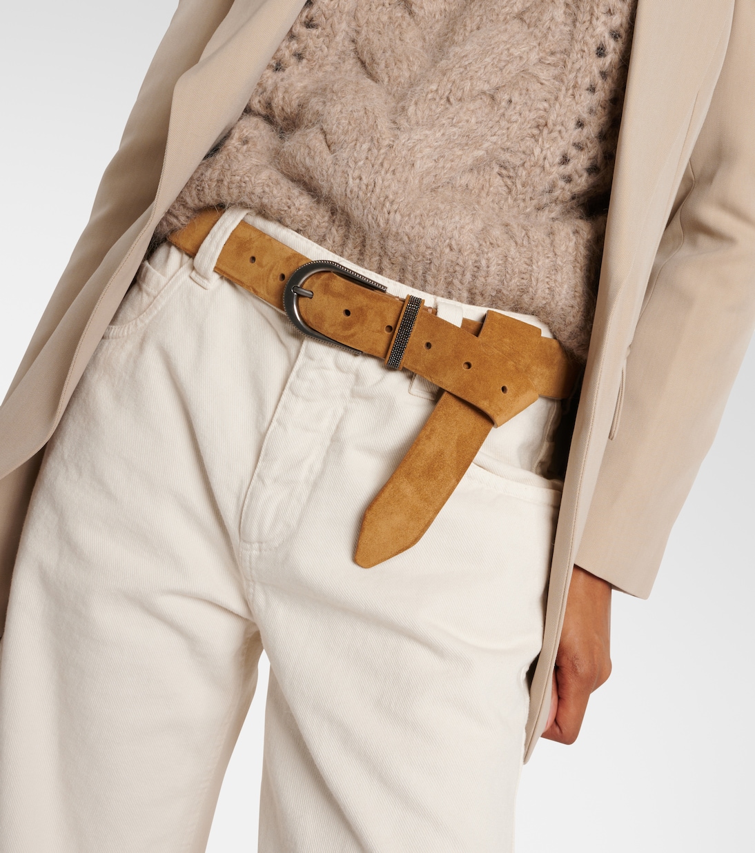 Cinturón de ante con cuentas Monili | Brunello Cucinelli