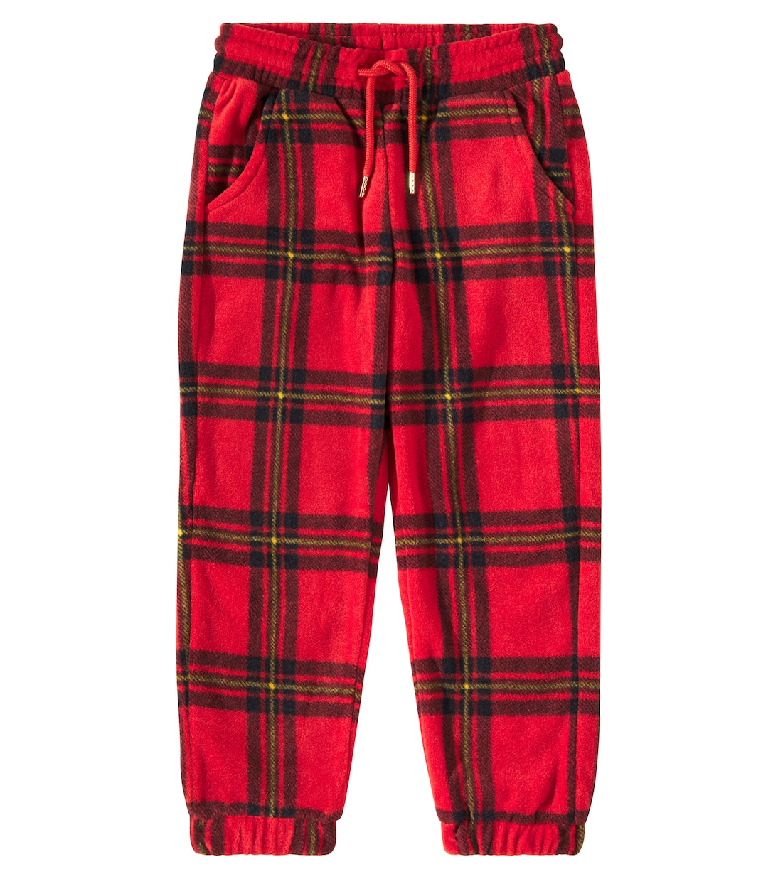Checked fleece sweatpants | Mini Rodini