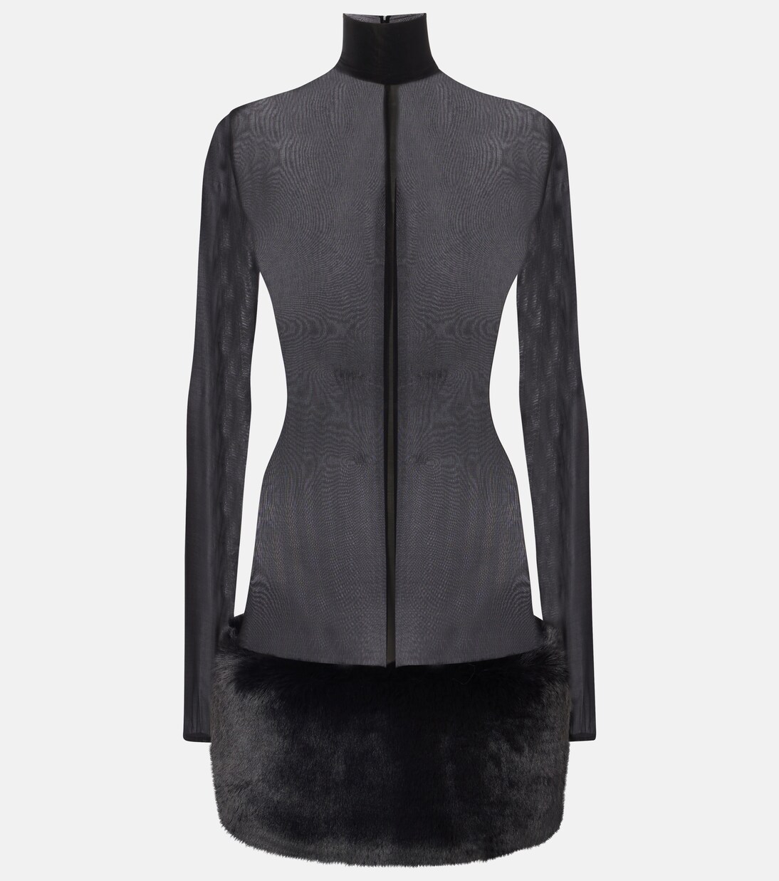 Robe en résille et fourrure synthétique | Magda Butrym