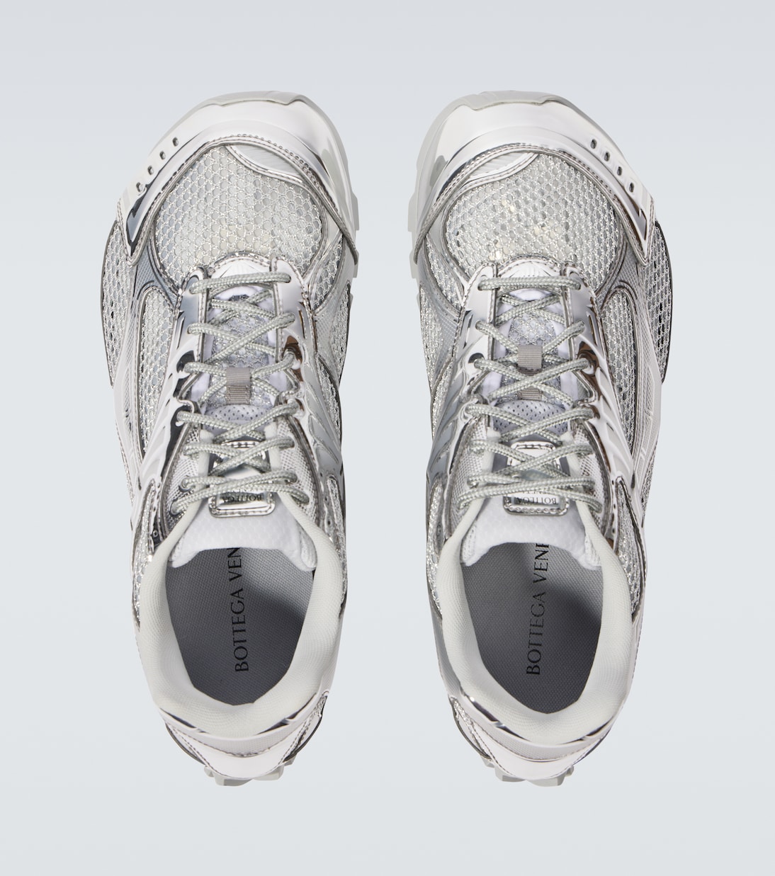 Orbit metallic-effect sneakers | Bottega Veneta