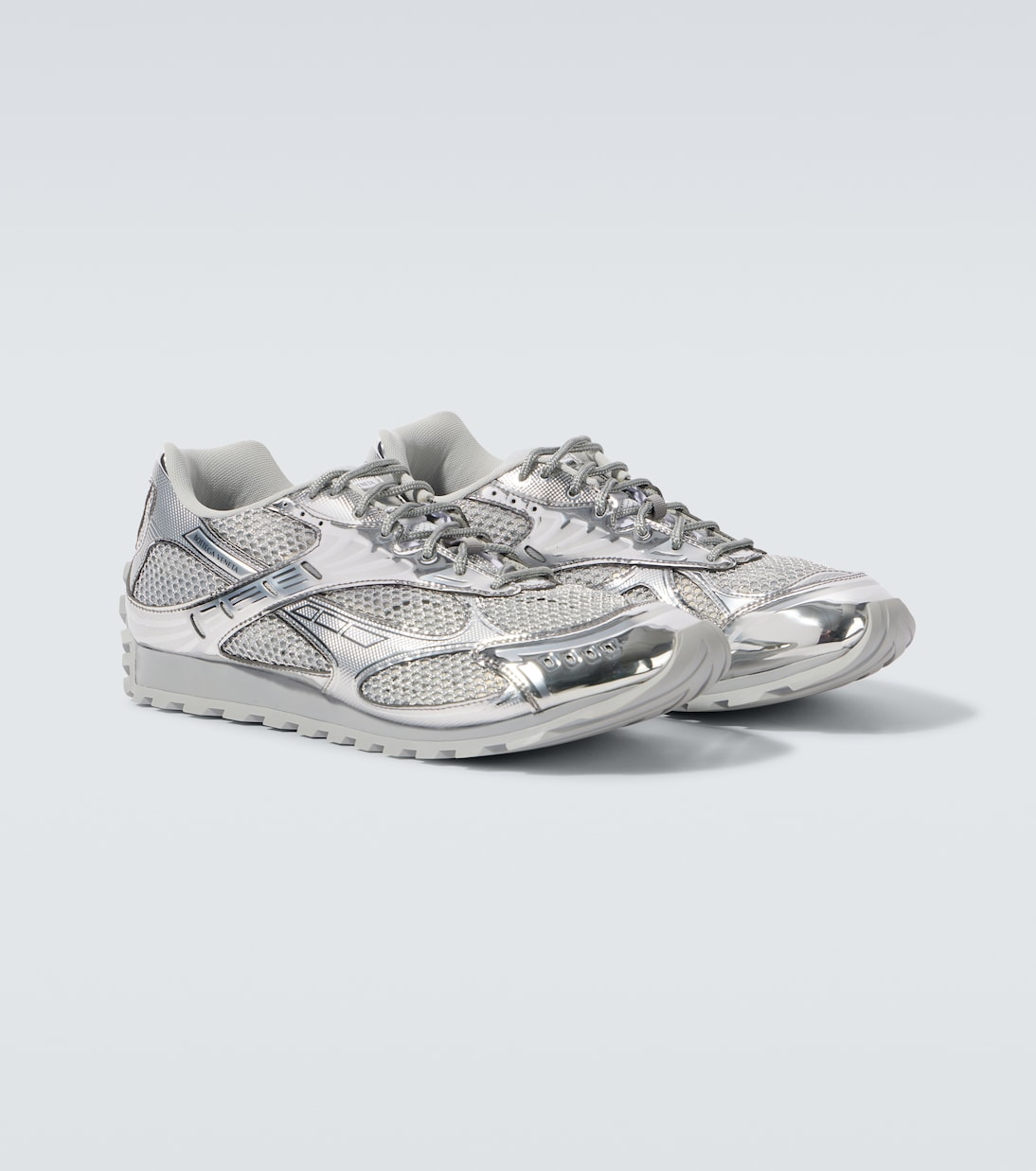 Orbit metallic-effect sneakers | Bottega Veneta