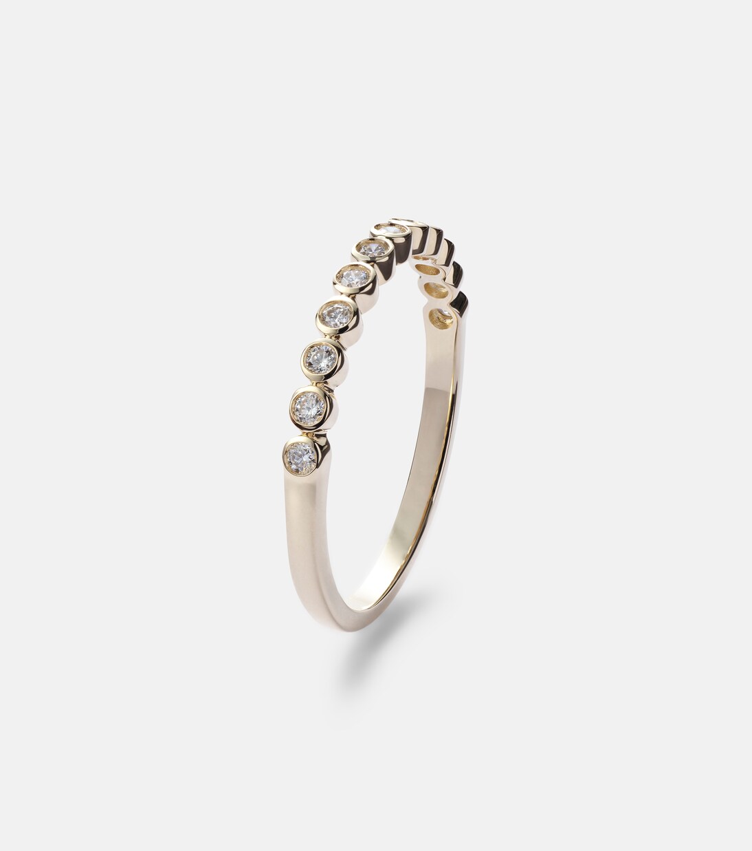 Slim Lattice 14kt gold ring with diamonds | Stone and Strand